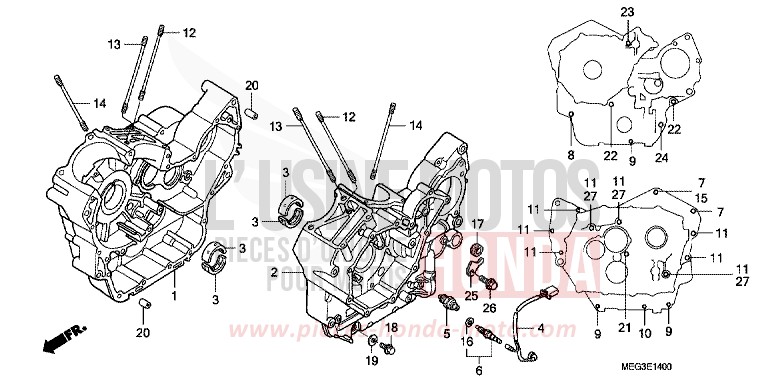 CARTER MOTEUR de Shadow Aero GRAPHITE BLACK (NHB01) 2006